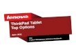 ThinkPad Tablet Top Options June 2011 ANZ Product Management, Software & Peripherals