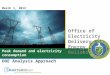 DOE Analysis Approach Peak demand and electricity consumption March 1, 2012 Office of Electricity Delivery & Energy Reliability