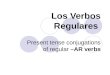 Present tense conjugations of regular –AR verbs Los Verbos Regulares