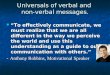 Verbal and non-verbal messages