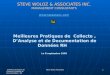 STEVE WOLOZ & ASSOCIATES INC. MANAGEMENT CONSULTANTS  Meilleures Pratiques de Collecte, DAnalyse et de Documentation de Données RH Le 8