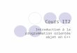 Cours IT2 Introduction à la programmation orientée objet en C++