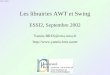 Page de garde Les librairies AWT et Swing ESSI2, Septembre 2002 Yannis.BRES@cma.inria.fr 