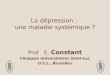La dépression : une maladie systémique ? Prof E. Constant Cliniques Universitaires Saint-Luc U.C.L., Bruxelles
