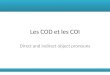 Les COD et les COI Direct and indirect object pronouns