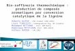 Bio-raffinerie thermochimique : production de composés aromatiques par conversion catalytique de la lignine Roberto OLCESE – PhD student LRGP-ENSIC Laura