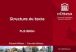 Structure du texte FLS 3581C. Click View then Header and Footer to change this footer Vue densemble