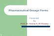 1- Pharmaceutical Dosage Forms