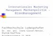 1 Internationales Marketing Management Markenpolitik - Brandmanagement Fachhochschule Ludwigshafen Dr. rer. pol. Irene Giesen-Netzer, Diplom-Kauffrau Brandmanagement
