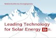 Leading Technology for Solar Energy Medienkonferenz Energiegesetz