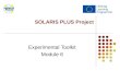 SOLARIS PLUS Project Experimental Toolkit Module 6