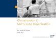 Globalization & SAPs Labs Organization Dr. Vishal Sikka SAP AG