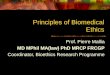 Introduction to Principles of Bioethics
