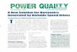 Power Quality New Solution for Harmonics Generated by Variable Speed Drives