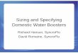 SyncroFlo - Sizing Booster Pumps - Latest Tricks and Trends - 2009 ASPE Technical Symposium