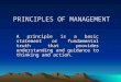 Principles of Management Module I