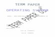 Term Paper of Operating System
