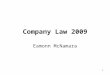 Company Law Lecture 1 & 2 2009