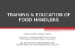 Training & Education of Food Handlers