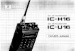 Icom IC-H16 IC-U16 Owners Manual
