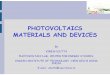 Photo Voltaic Materials and Devices