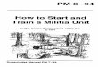 How to Start & Train a Militia Unit - PM 8--94