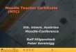 Moodle Teacher Certificate (MTC)
