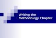 Writing the Methodology Chapter