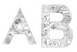 alphabet  abecedari per pintar