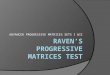 APM ( advanced progressive matrices)