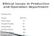 Ethics In Production/Operation Management
