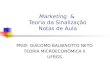 Marketing & Teoria da Sinalização Notas de Aula PROF. GIÁCOMO BALBINOTTO NETO TEORIA MICROECONÔMICA II UFRGS