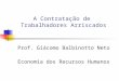 A Contratação de Trabalhadores Arriscados Prof. Giácomo Balbinotto Neto Economia dos Recursos Humanos
