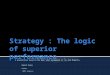 Strategy- The Logic of Superior Performance- Presentation