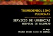 TROMBOEMBOLISMO PULMONAR SERVICIO DE URGENCIAS HOSPITAL DE GALDAKAO R1 MFyC Maider Etxabe S á enz de Zaitegi