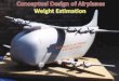 Weight Estimation of Airplanes