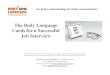 Successful Job Interview With The Body Language Cards   Example