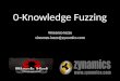0-knowledge fuzzing