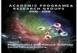 Academic Programs Research Groups 2006-2008 Final
