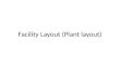 Facility Layout (Plant Layout)