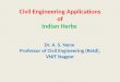 Civil engineering applications of indian herbs