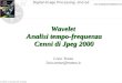 Digital Image Processing, 2nd ed.  © 2002 R. C. Gonzalez & R. E. Woods Wavelet Analisi tempo-frequenza Cenni di Jpeg 2000 Livio