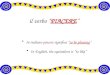 il verbo “PIACERE” In italiano piacere significa “to be pleasing” In English, the equivalent is “to like”