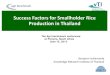 Sucessful factor for small holder rice production in thailand by somporn