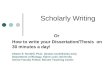 Scholarly writing workshop by shawn nordell