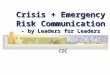 2006 Crisis Emergency Risk Communication En ppt