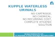 Kuplle waterless urinal