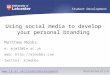 Using social media to develop your personal branding