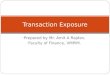 Transaction exposure 1