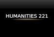 Humanities 221: visual arts